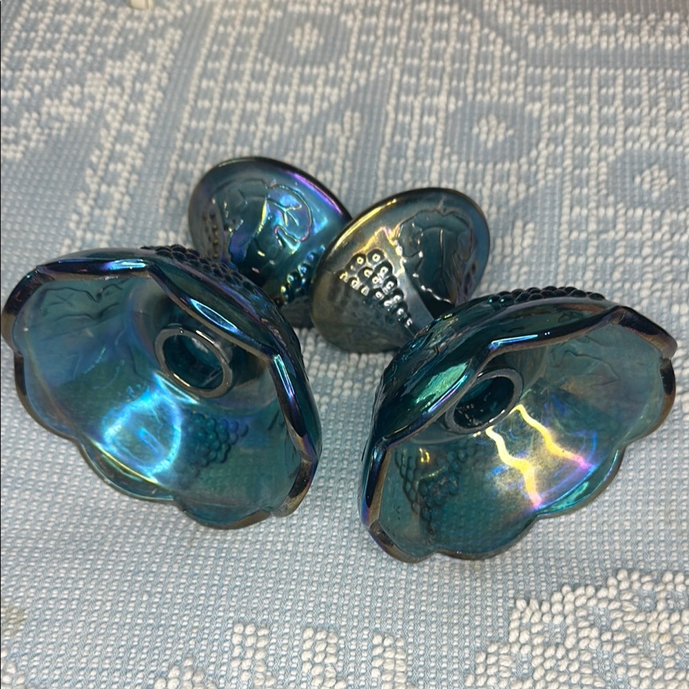 Indiana Carnival glass candle, stakeholders. - Picture 9 of 9